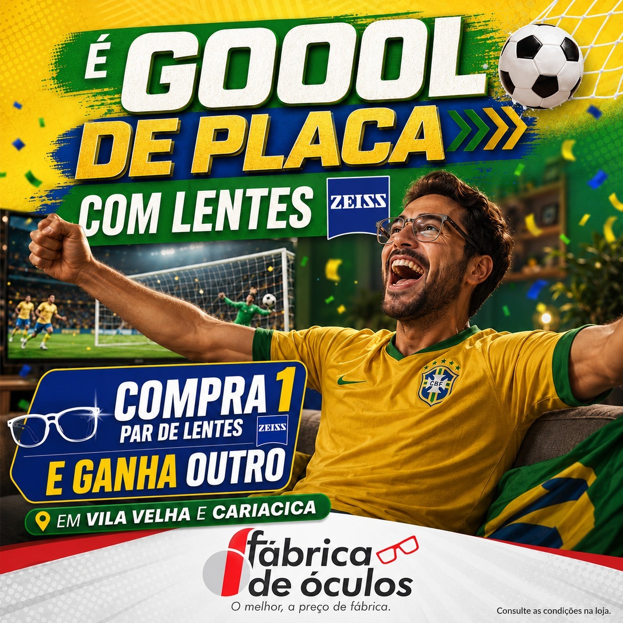Promoção Fábrica de Óculos com Lentes ZEISS